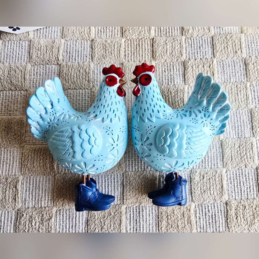 Trueliving Chicken With Cowgirl Boots Kitchen And Decor Spring Set